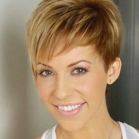 Brown banlayage layered pixie for long face for women in 2021-2022