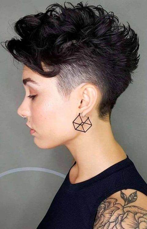 Curly side undercut