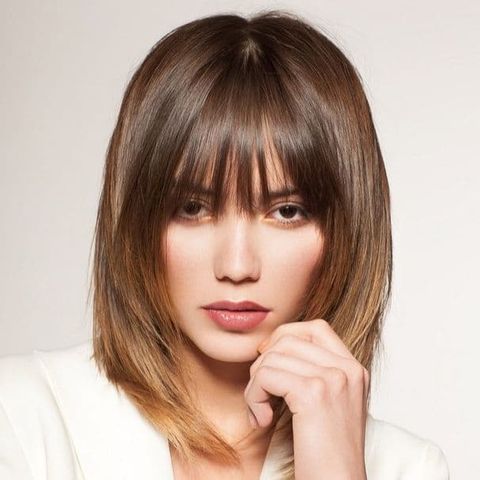 Cool haircuts with bangs for women in 2021-2022