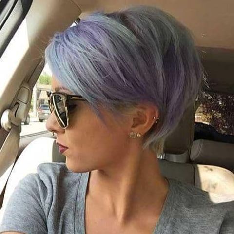 Layered short haircut for thick hair in 2021-2022
