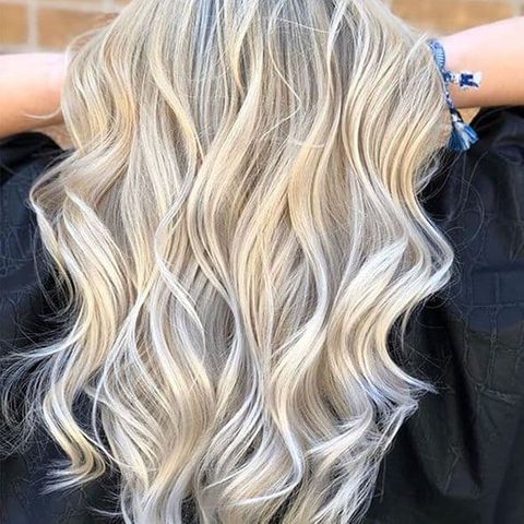 Balayage platinum blonde hair color in 2021-2022