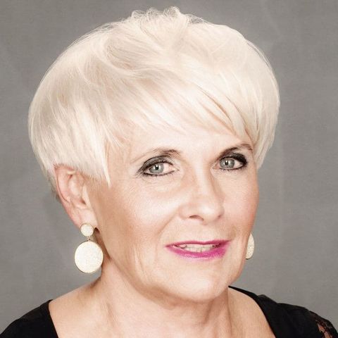 Blonde short hair for older women over 60 in 2021-2022