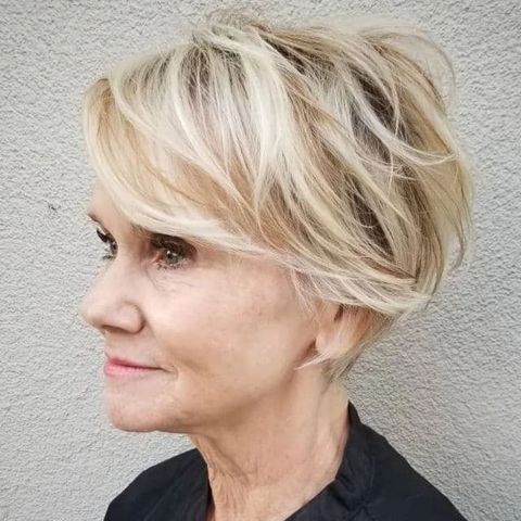 Wavy short hair for women over 60 in 2021-2022