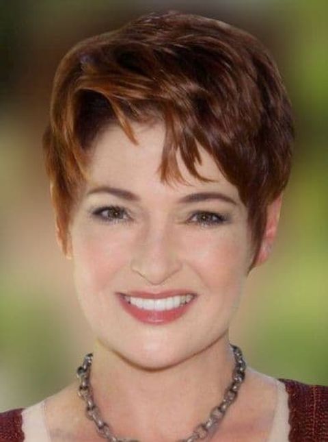 Very short pixie hair cut over 50