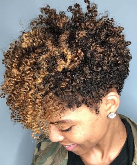 Brown balayage short haircut for black hair 2021-2022