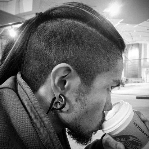 Ponytail undercut for men in 2021-2022