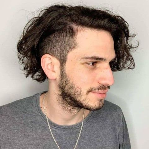 Wavy undercut long hair for men in 2021-2022