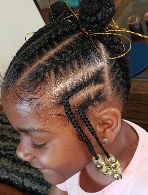 Two buns braids hairstyles for black girls 2021-2022