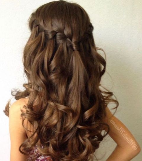 Angled (V) waterfall braid for girls 2021-2022