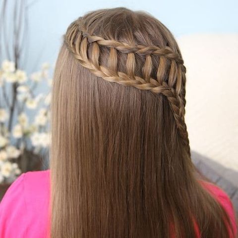 Ladder waterfall braid for girls 2021-2022