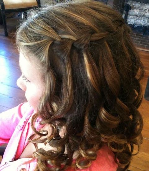 Side waterfall braid for girls 2021-2022