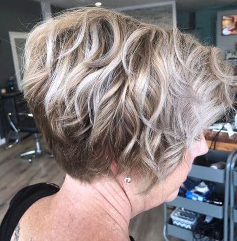 Blonde highlight shot hair for women over 60 in 2021-2022