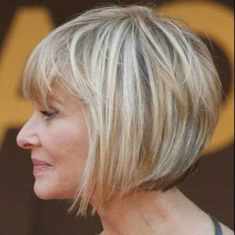 Layered hairstyles with bangs for women over 65 in 2021-2022
