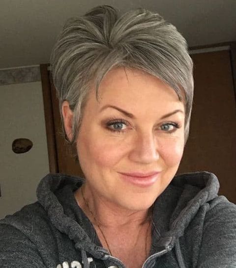 Layered short pixie haircut for women over 60 in 2021-2022