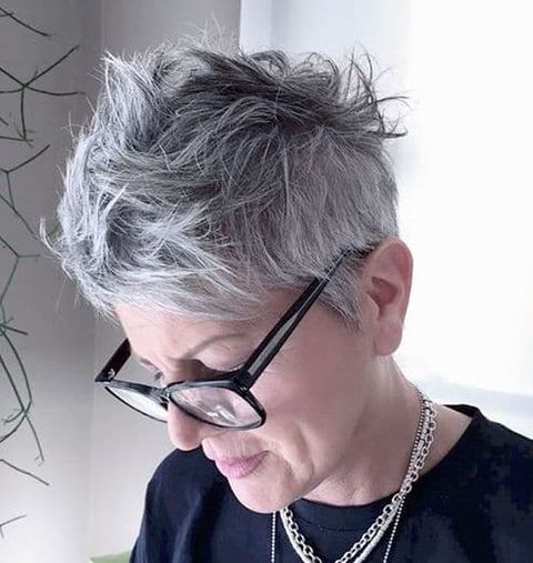 Messy short pixie haircut for women over 60 in 2021-2022