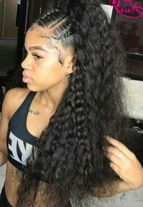 Micro braids textured high ponytail for black women in 2021-2022