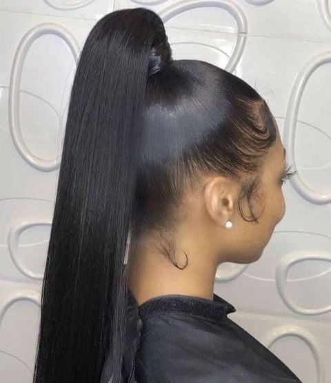 Stylish high ponytail for party for black women in 2021-2022