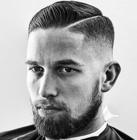 Crew cut with beard styles