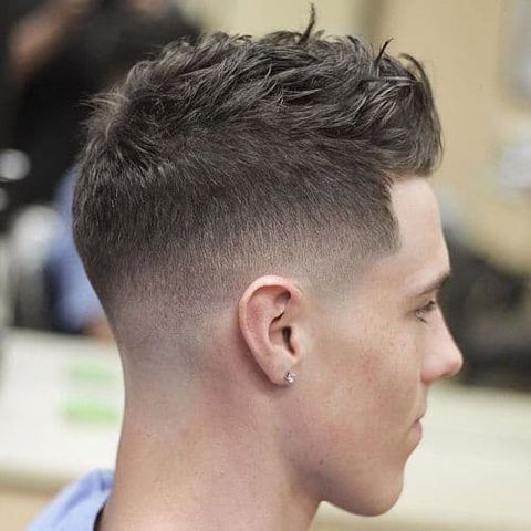 Low taper fade crew cut