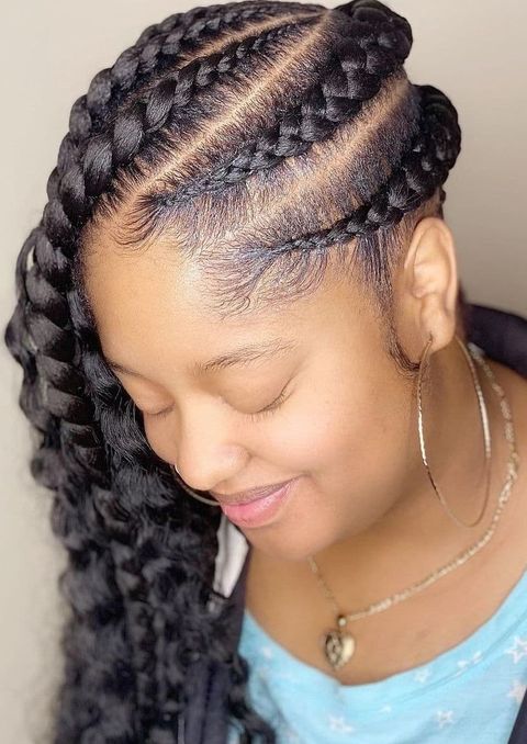 Modern jumbo lemonade braids for black women in 2021-2022