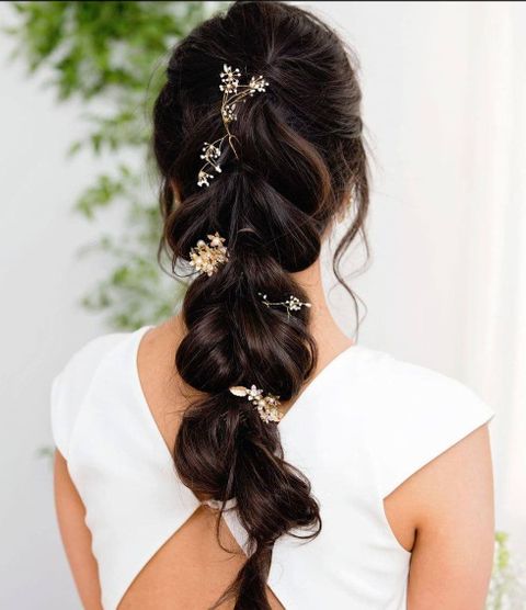 Elegant ponytail bridal hairstyle in 2021-2022