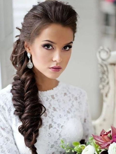 Fishtail braids for weddig hairstyle in 2021-2022