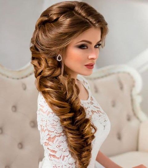 Long thick hair for wedding hairstyle in 2021-2022