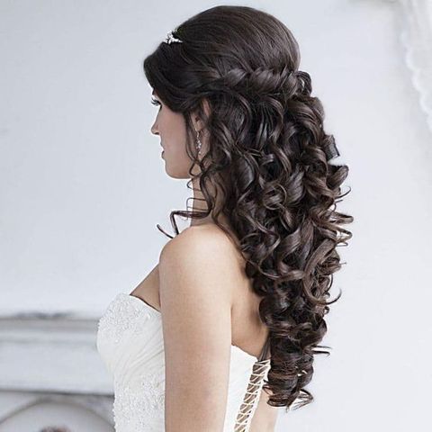 Wedding hair style with curly underside in 2021-2022