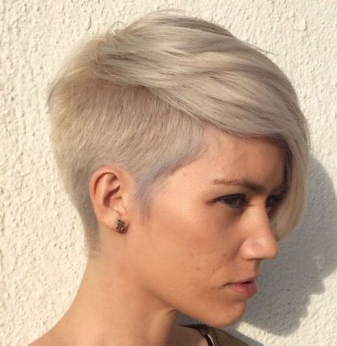 Fine hair undercut short hairstyle