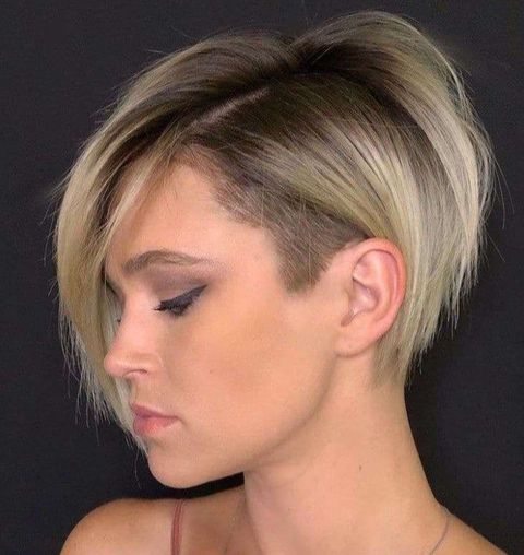 Layered short bob with bangs