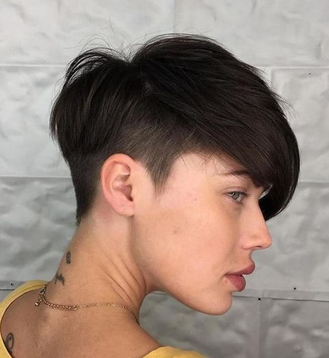 Pixie undercut for long face