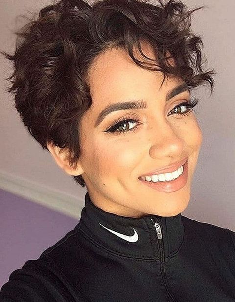 Pixie hairstyle for women with wavy hair in 2021-2022