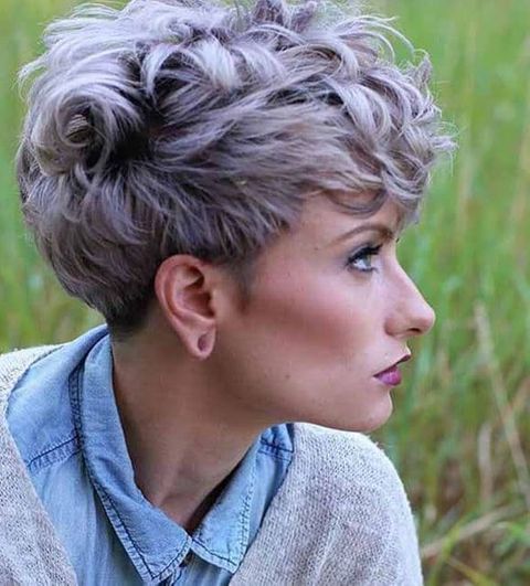 Platinum wavy pixie cut in 2021-2022