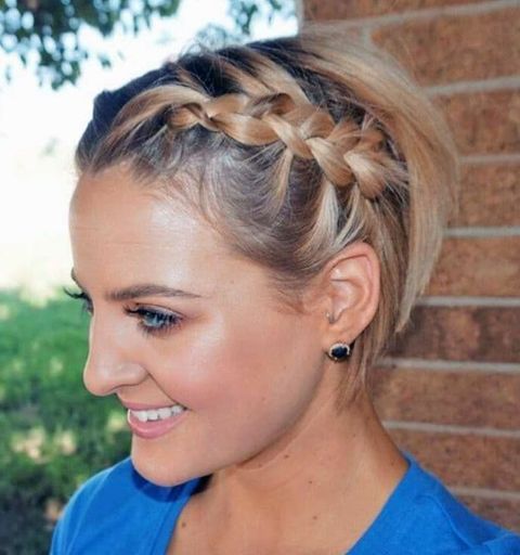 Blonde balayage braids short hair