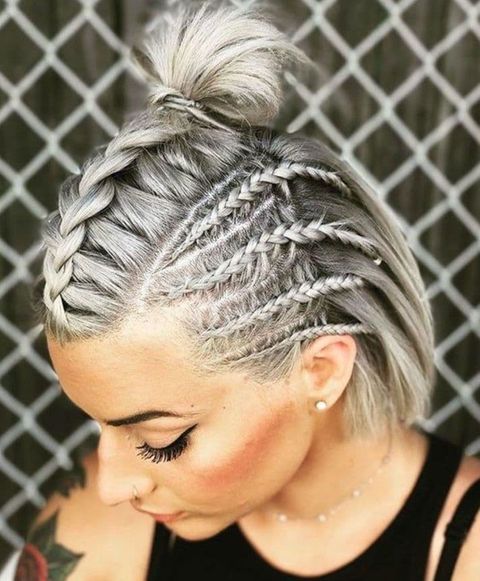 Multi braids high ponytail