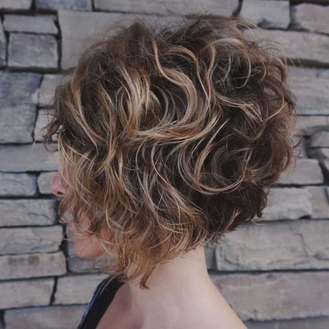 Layered curly bob