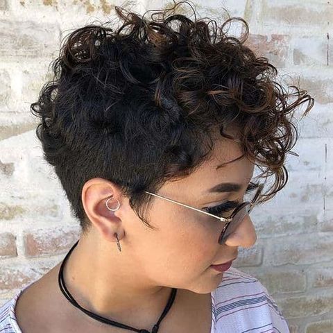 Cool Pixie cut for curly hair