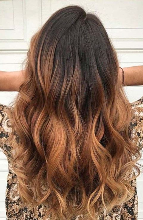 Dark to light brown ombre hair