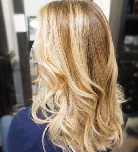 Blonde balayage long hair