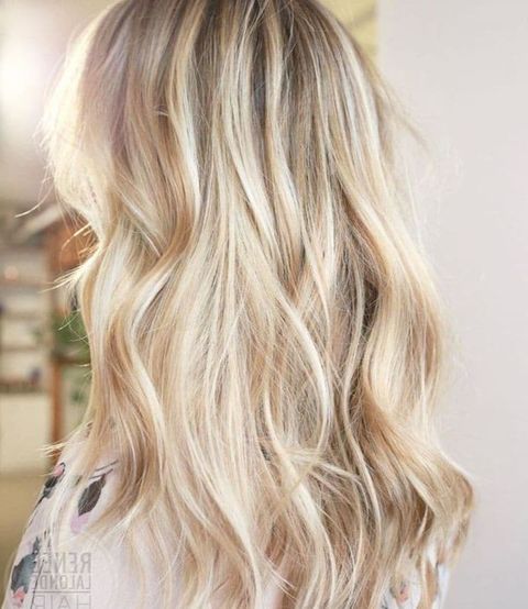 Highlight blonde balayage hair