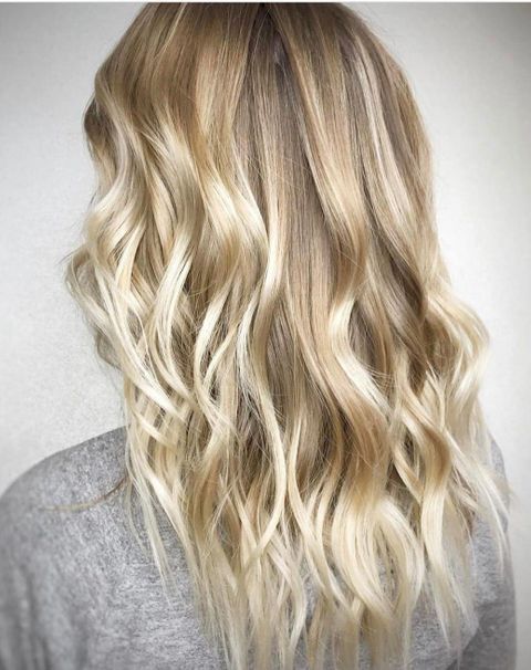 Light blonde balayage hair