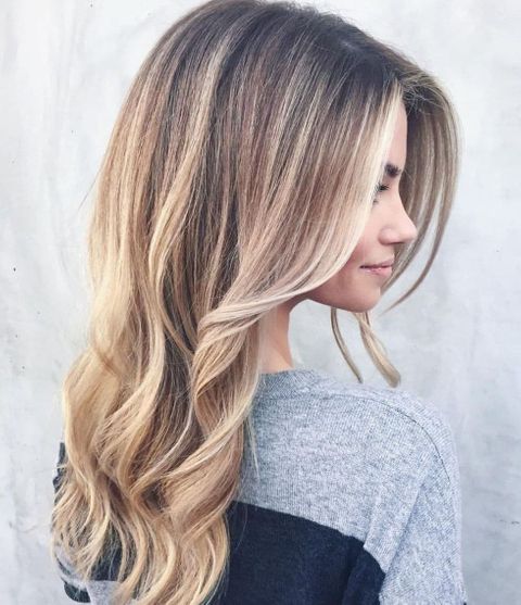 Long hairstyles with blonde balayage