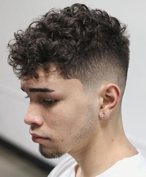Natural curly short hairstyle