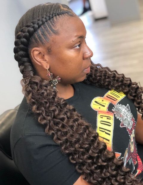 Pigtail Braids With Soft Waves