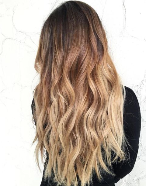 Long wavy ombre hair