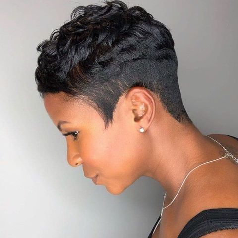 Wavy pixie undercut hair