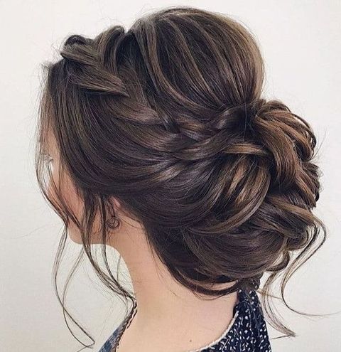 Braids bun hair