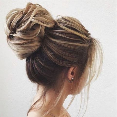 Updo bun hair