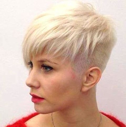 Blonde undercut pixie