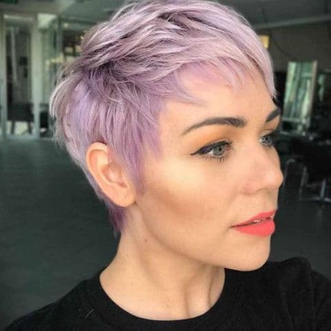 Purple layered pixie